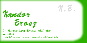 nandor brosz business card